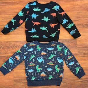 Jumping Beans Dinosaur Print Kids Sweatshirts - Black and Gray